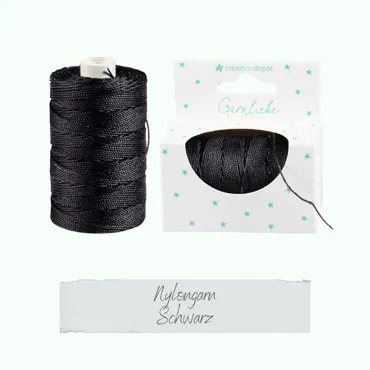 Creative-Depot Nylongarn - Schwarz - Garnliebe