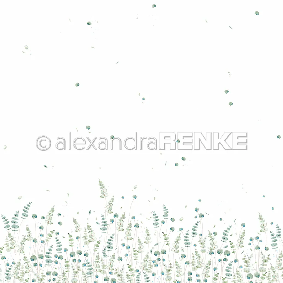 Alexandra Renke Designpapier 'Zarte Farnwiese' 200g/m²