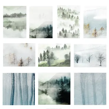 Charlie & Paulchen Design Cardstock Ausschneidebogen grün / grau