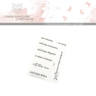 Charlie & Paulchen Ministempel Trauer