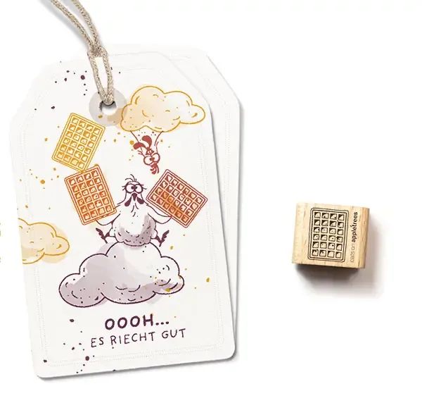Cats on appletrees Ministempel belgische Waffel