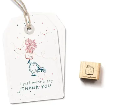 Cats on appletrees Ministempel Marmeladenglas 2 Vase