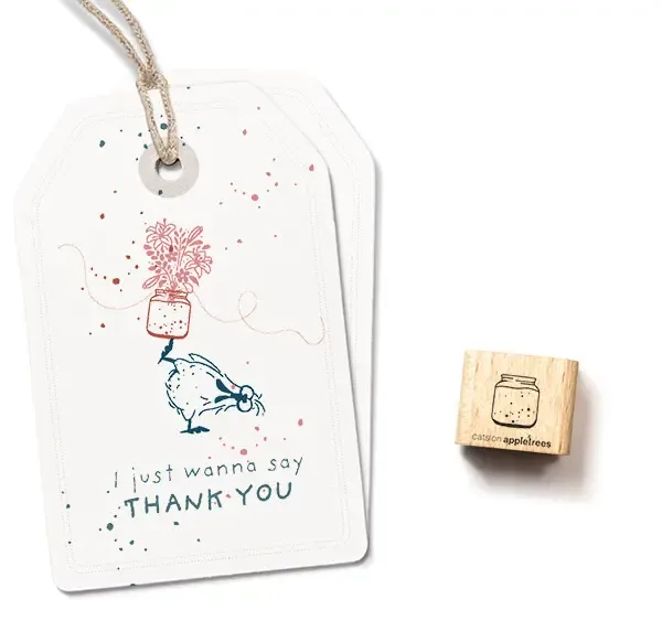 Cats on appletrees Ministempel Marmeladenglas 2 Vase
