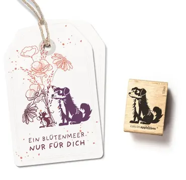 Cats on appletrees Stempel Hund Vitus