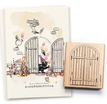 Cats on appletrees Stempel Scheunentor