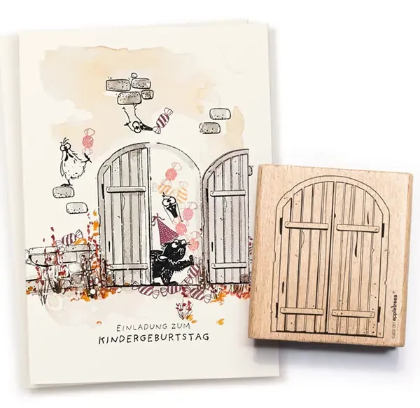 Cats on appletrees Stempel Scheunentor
