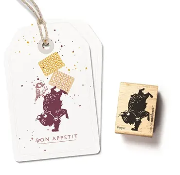 Cats on appletrees Stempel Wombat Pippa - turnt