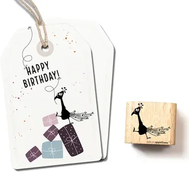 Cats on appletrees Stempel Pfau Ludwig