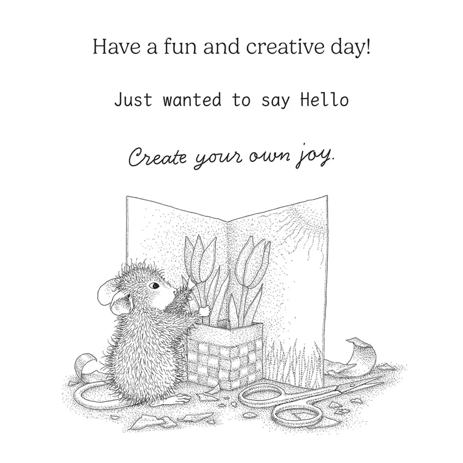 Spellbinders House-Mouse Creative Day Cling Rubber Stamp Set 