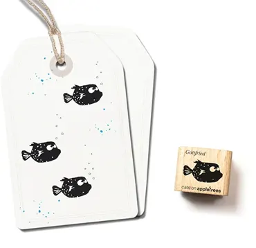 Cats on appletrees Stempel Kofferfisch Gottfried - klein