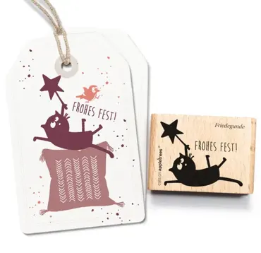 Cats on appletrees Stempel Friedegunde mit Stern
