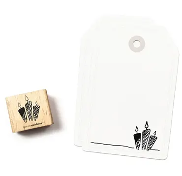 Cats on appletrees Stempel Kerzen 2 (gezeichnet)