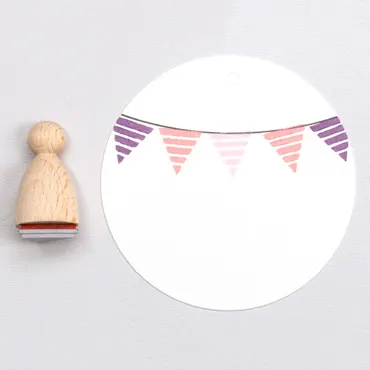 PERLENFISCHER-Stempel | Wimpel Streifen