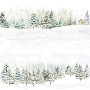 Charlie & Paulchen Design Cardstock Waldweihnacht – Waldweihnacht – Schneetannen