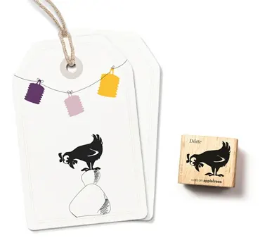 Cats on appletrees Stempel Huhn Dörte