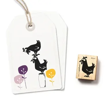 Cats on appletrees Stempel Huhn Bruni