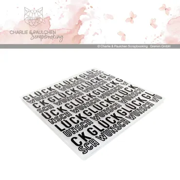 Charlie & Paulchen Prägefolder Glückwunsch Typo
