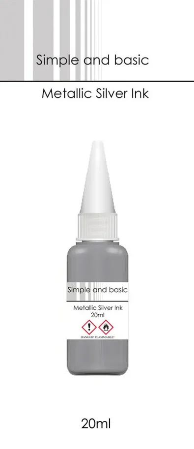 Simple and Basic Metallic Silver Ink 20ml