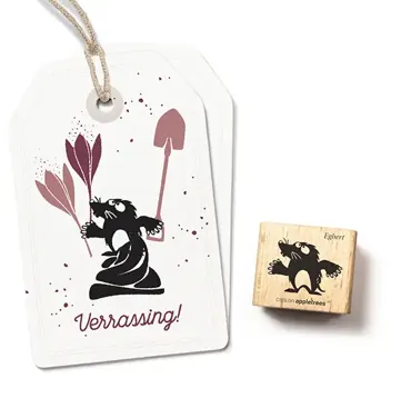 Cats on appletrees Stempel Maulwurf Egbert