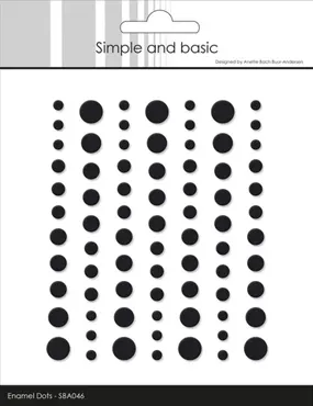 Simple and Basic Matte Enamel Dots "Black - (77 pcs)"
