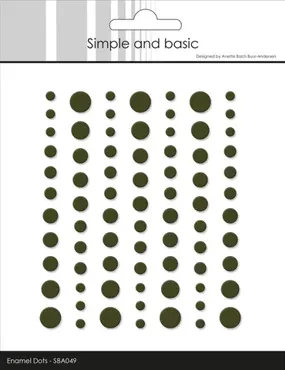 Simple and Basic Matte Enamel Dots "Forest Green - (77 pcs)"