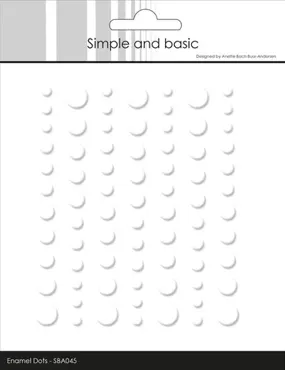 Simple and Basic Matte Enamel Dots "Soft White - (77 pcs)"