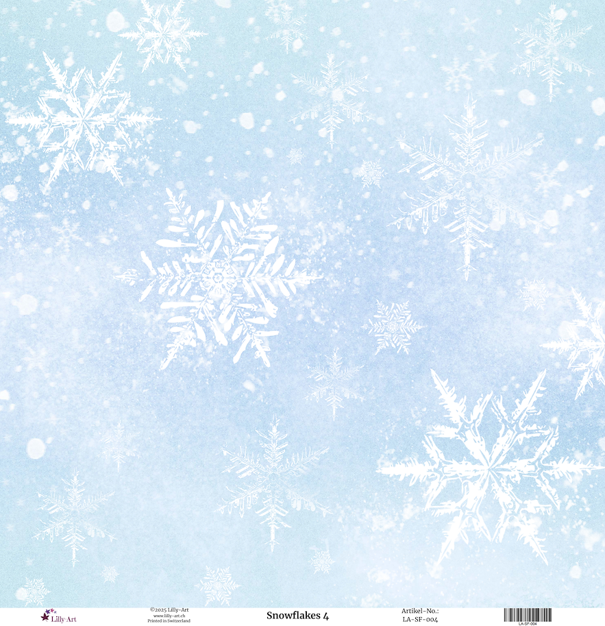Lilly-Art Designpapier Snowflakes 4