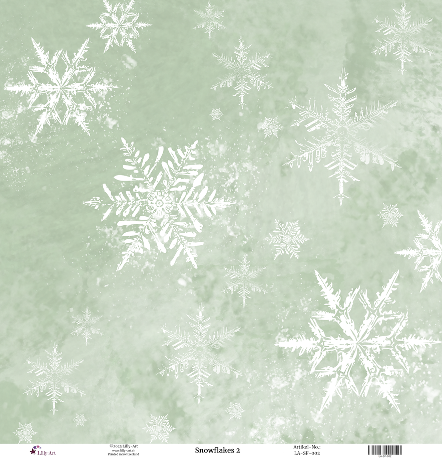 Lilly-Art Designpapier Snowflakes 2
