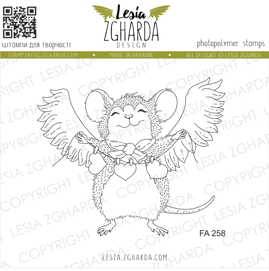 Lesia Zgharda Stamps "Angel Mouse"