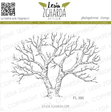 Lesia Zgharda Stamps "Leafless Tree"
