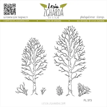 Lesia Zgharda Stamps Set "Winter Woods Stamp Collection"