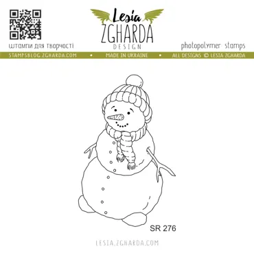 Lesia Zgharda Stamps "Сute Snowman"
