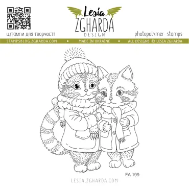 Lesia Zgharda Stamps "Cozy Winter Cats"