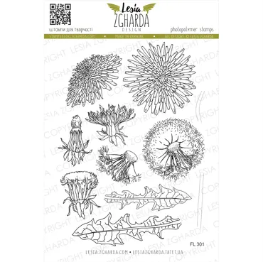 Lesia Zgharda Stamps Set "Dandelion"