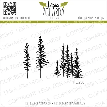 Lesia Zgharda Stamps Set "Carpathian pines"
