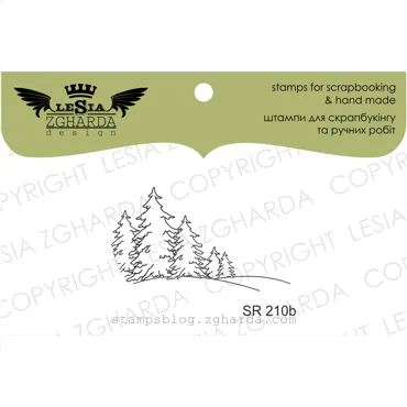 Lesia Zgharda Stamps "Christmas trees to the snow globe"