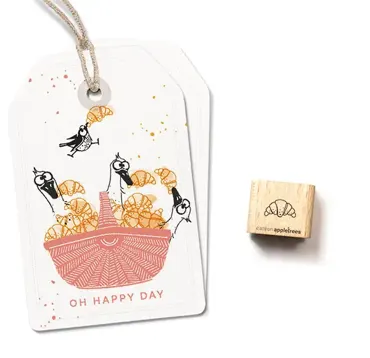 Cats on appletrees Ministempel Croissant 2