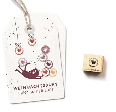 Cats on appletrees Ministempel Marmeladenplätzchen - Herz