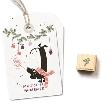 Cats on appletrees Ministempel Tannenzweig 4