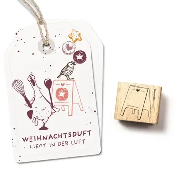 Cats on appletrees Stempel Aufsteller Tafel