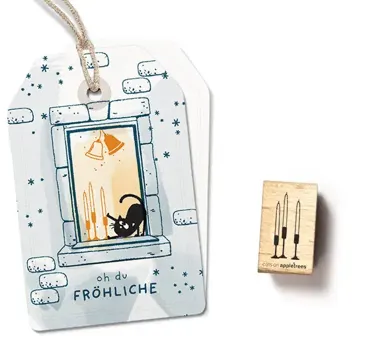Cats on appletrees Stempel Kerzen 5