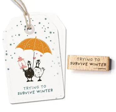 Cats on appletrees Stempel Trying To Survive Winter