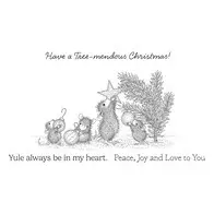 Spellbinders Tree-Mendous Christmas Cling Rubber Stamp Set Tree-Mendous Christmas
