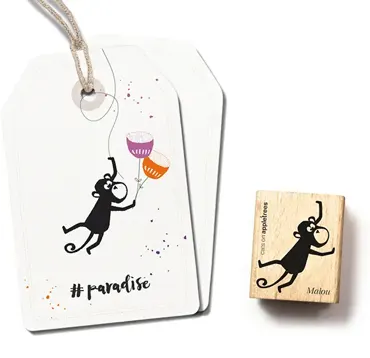 Cats on appletrees Stempel Äffchen Malou