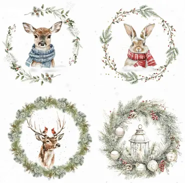 Lilly-Art Designpapier Christmas Decoration