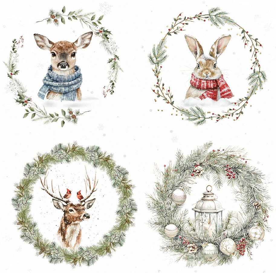 Lilly-Art Designpapier Christmas Decoration