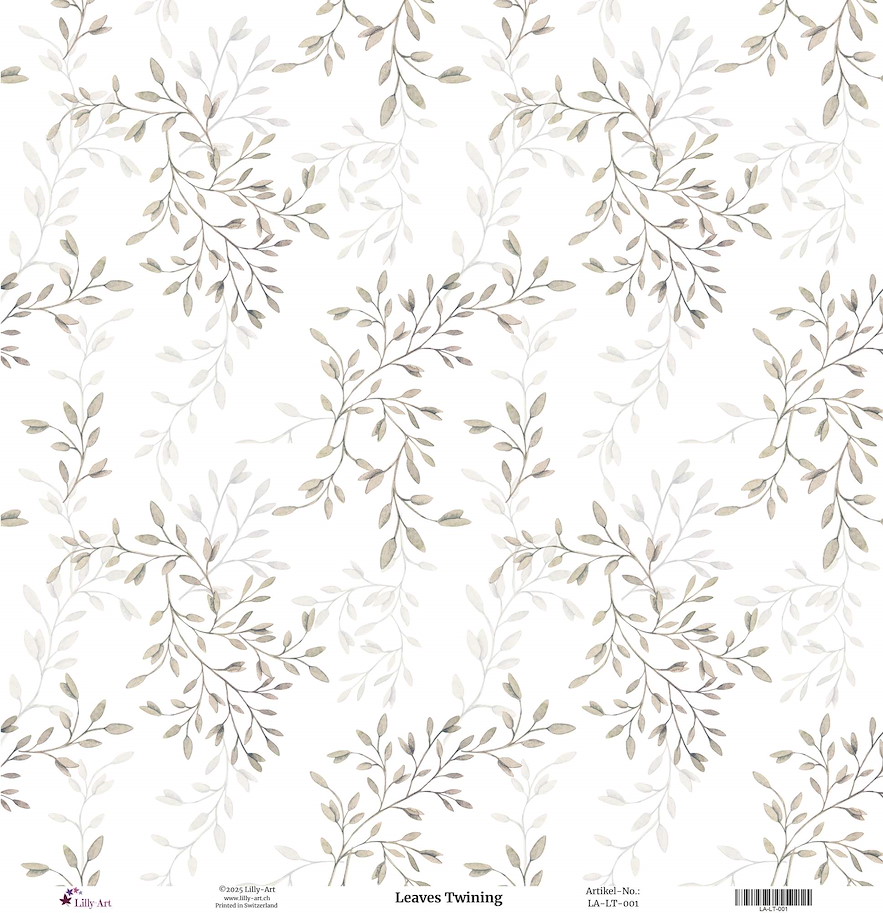 Lilly-Art Designpapier Leaves Twining