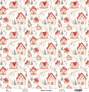 Lilly-Art Designpapier Winter Cottage 2