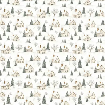 Lilly-Art Designpapier Cottages and Fir Trees