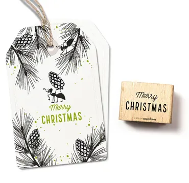 Cats on appletrees Stempel Merry Christmas 6